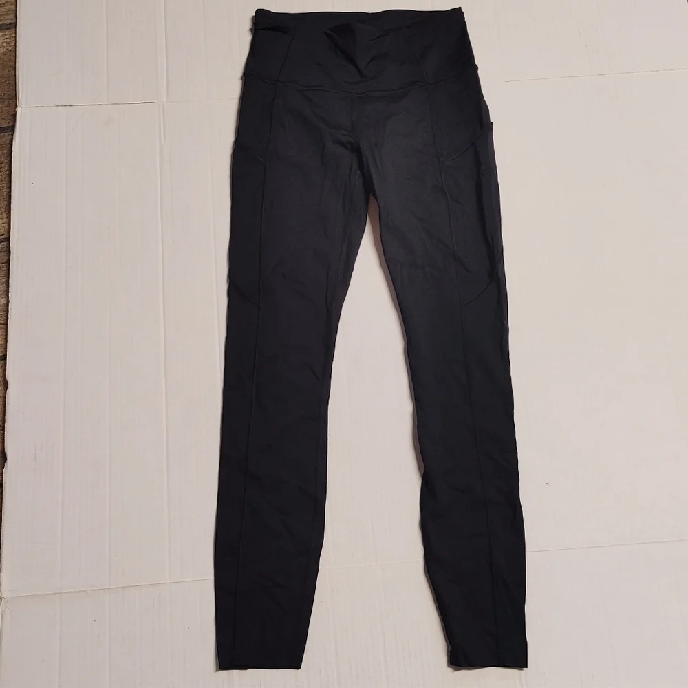 lululemon athletica Black Leggings with Purple Skull Graphic